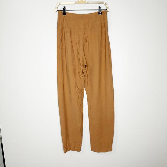 The Sei Pleat Trouser Pants High Rise Straight Leg Chestnut Brown Size 2 - Picture 3 of 10